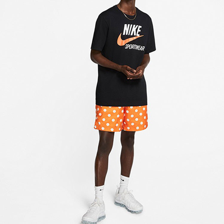 Nike Sportswear Futura Alphabet Logo Printing Short Sleeve Black CW7072-010