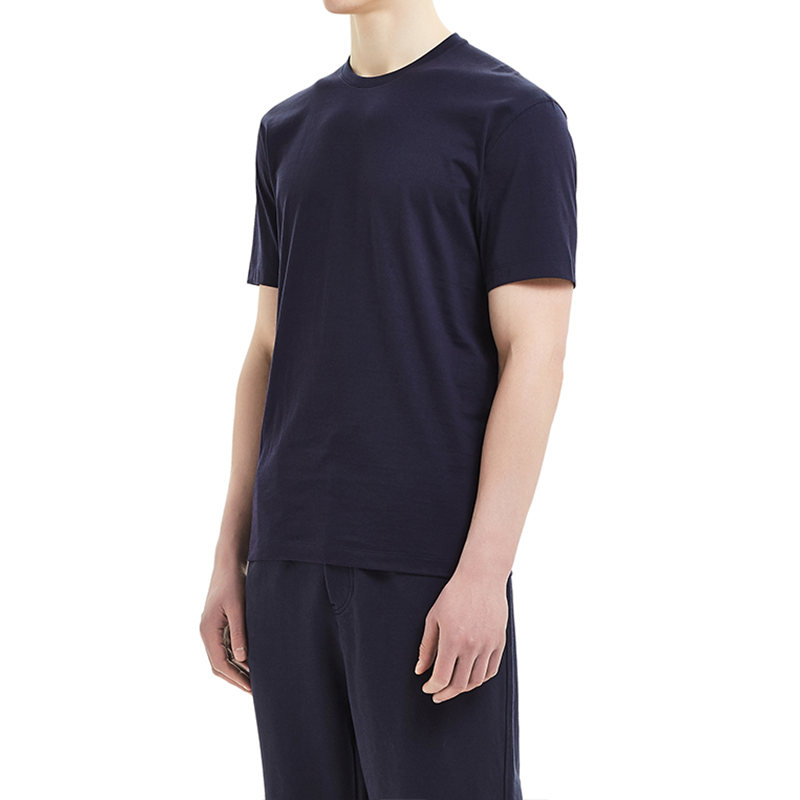 Men's Y-3 Basic Back Logo Casual Short Sleeve Navy Blue FN3350