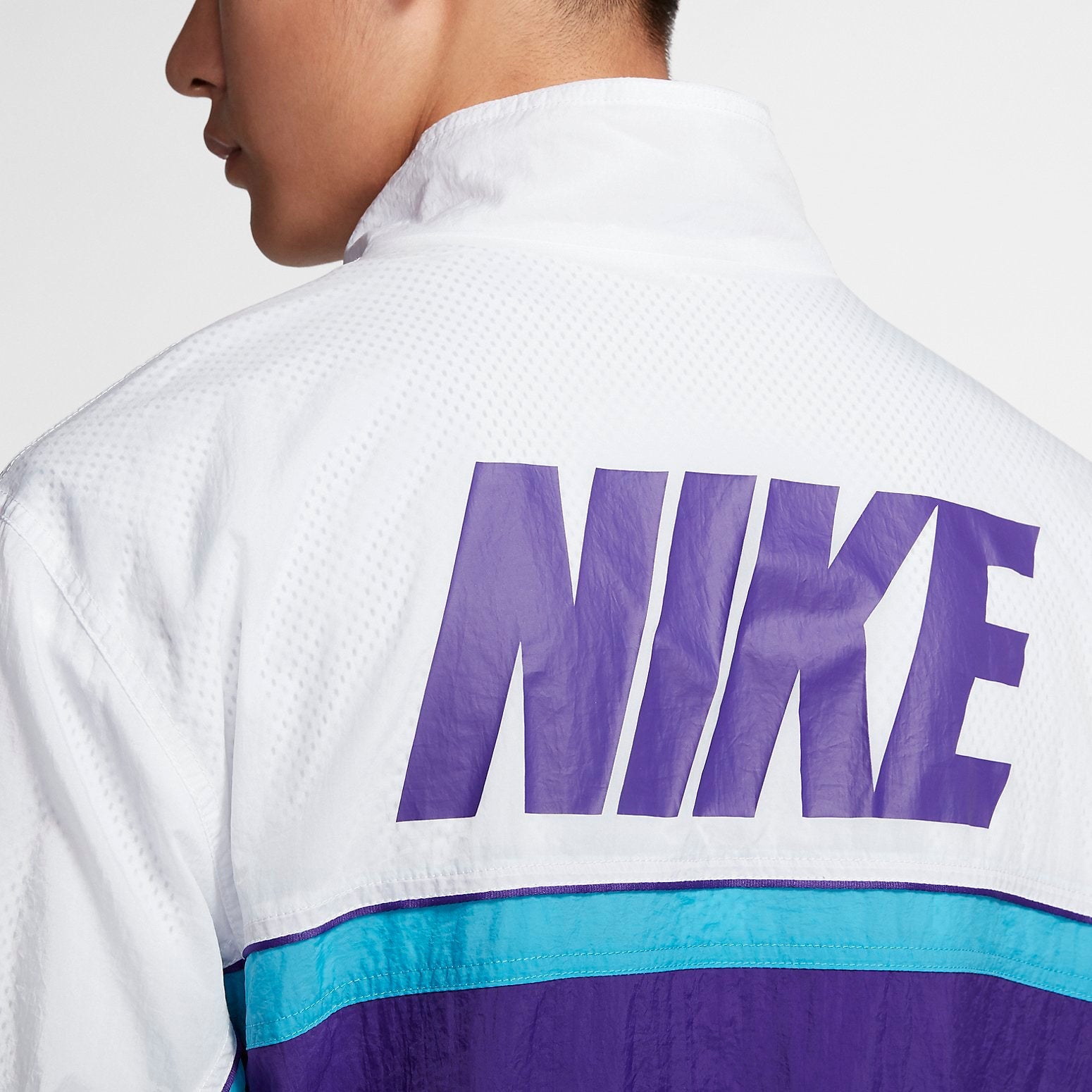 Nike Throwback Basketball Jacket 'White Purple' AV9756-103