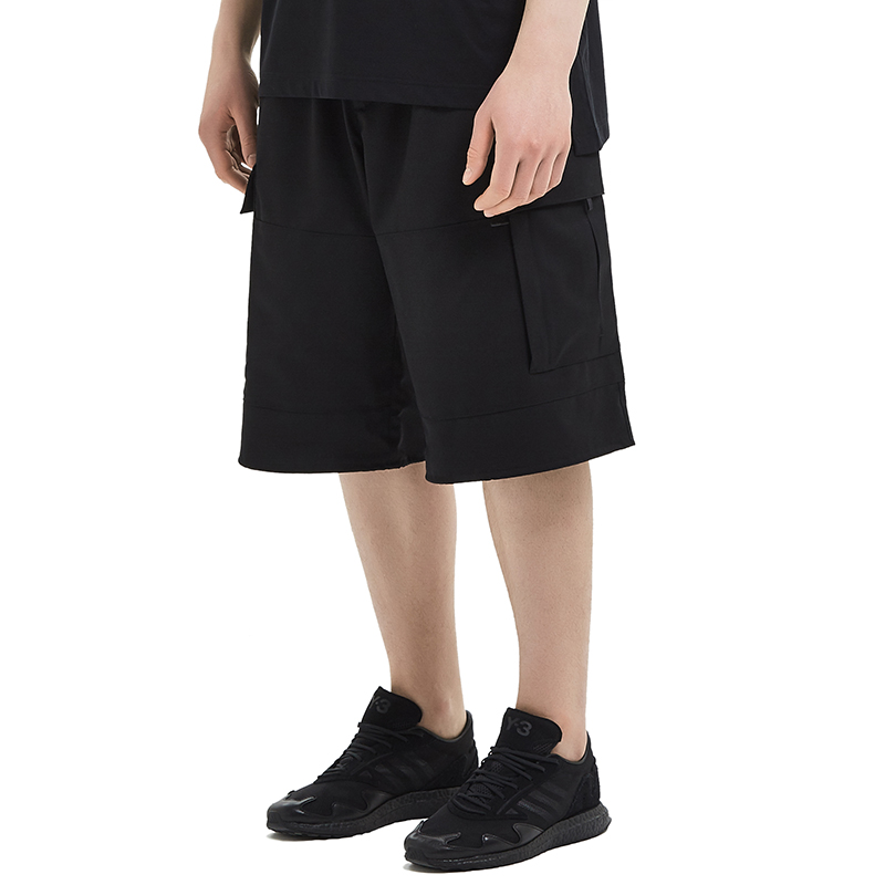 adidas Y-3 Classic Refined Wool Stretch Cargo Shorts 'Black' FN3401