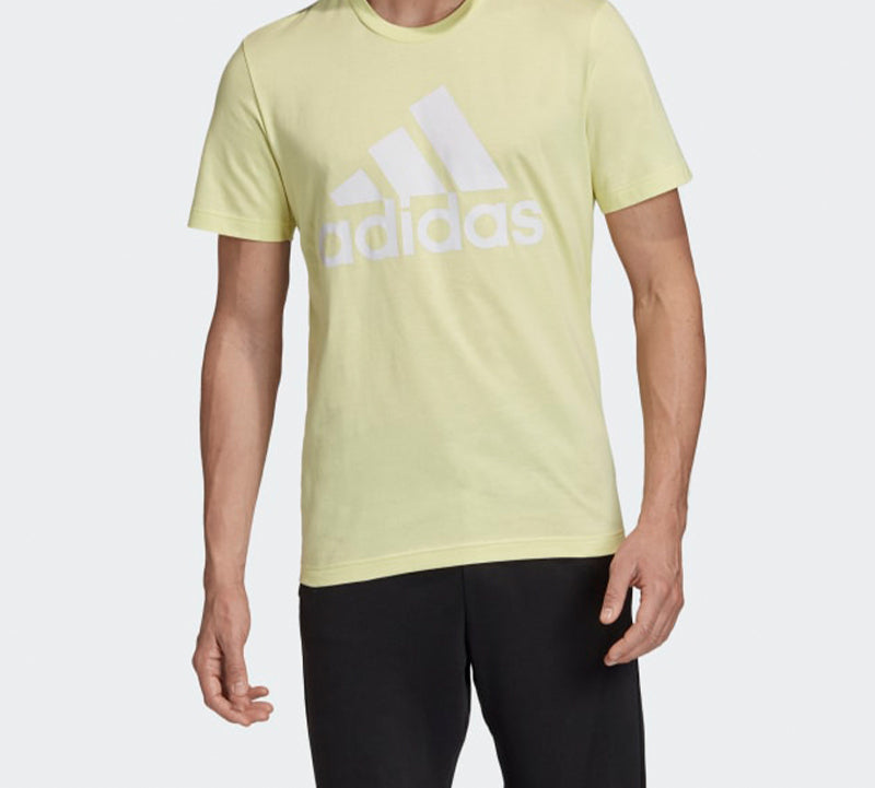 adidas Large Logo Sports Stylish Short Sleeve Yellow FK3505