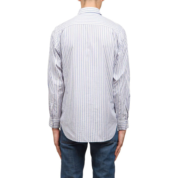 COMME des GARCONS PLAY Striped Shirt Black Emblem 'Blue' AZ-B006-051-1