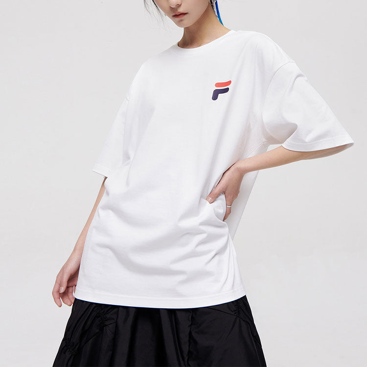 Fila FUSION Casual Sports Round Neck Short Sleeve Unisex White T11U126110F-WT