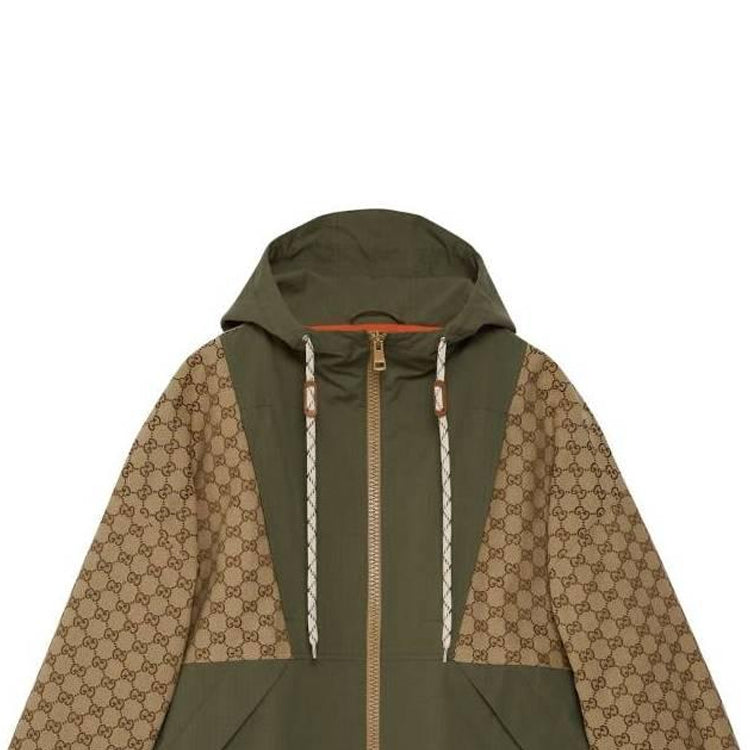 Gucci GG Cotton Canvas Zip Jacket 'Camel Ebony' 742813-Z8BIW-2190