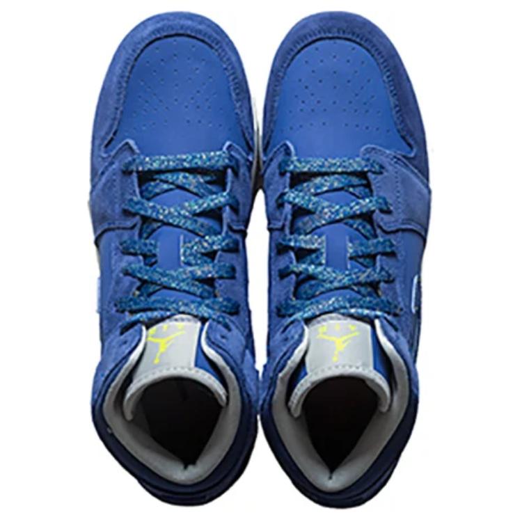 (GS) Air Jordan 1 Mid 'Deep Royal Blue' 555112-407