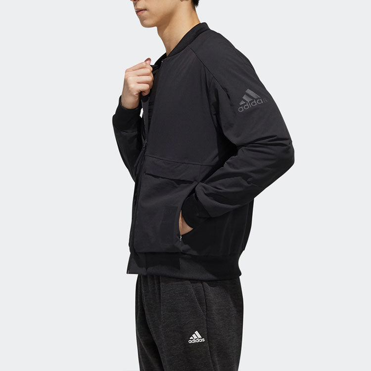 Men's adidas Pocket Zipper Sports Black Jacket EH3750