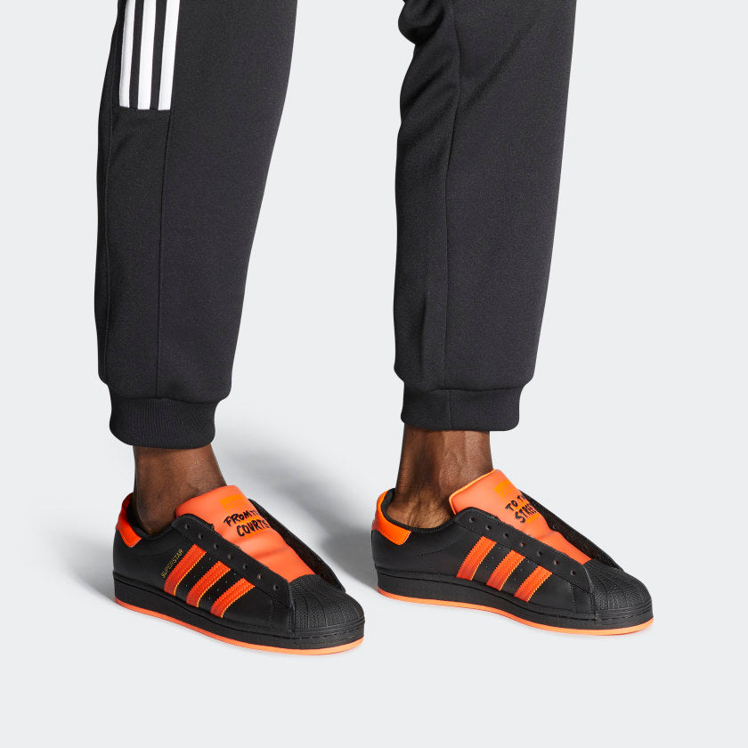 adidas Superstar Laceless 'Black Solar Orange' FV3021