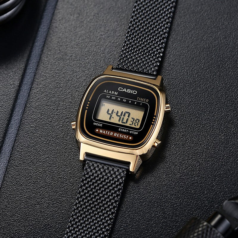 CASIO Male YOUTH Japan / South Korea Fashion Waterproof Mens Black Digital LA670WEMB-1