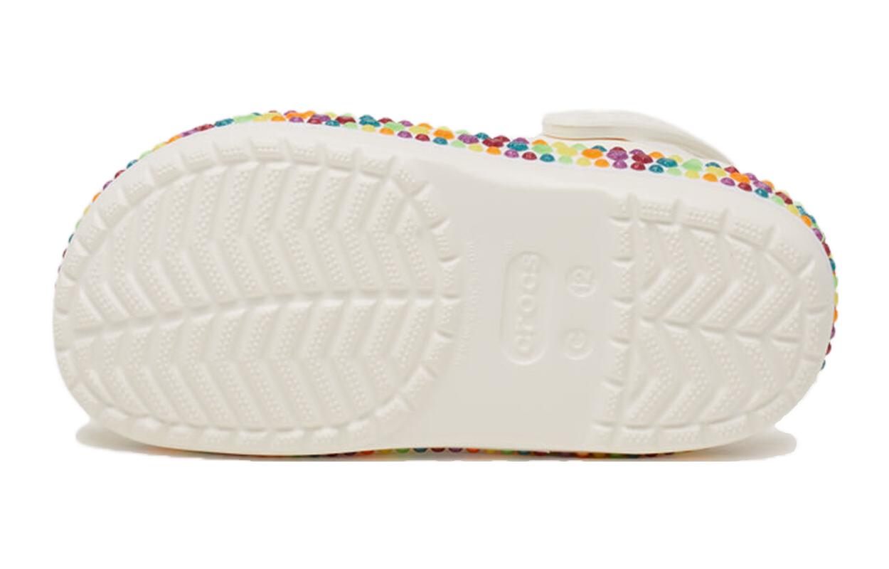 (GS) Crocs Crocband Gem Band Clogs 'White Multi' 207605-100