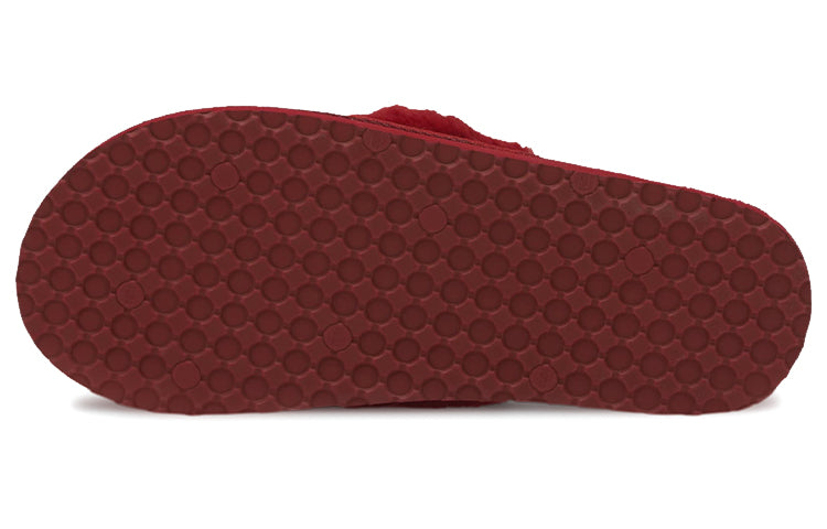 (WMNS) PUMA Fluff Flip Slides 'Persian Red Team Gold' 384938-05