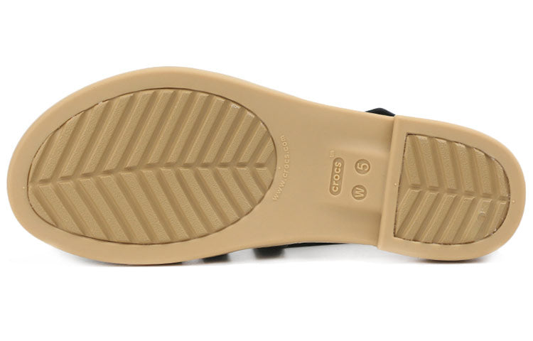 (WMNS) Crocs Tulum Sandals 'Black' 206107-00W