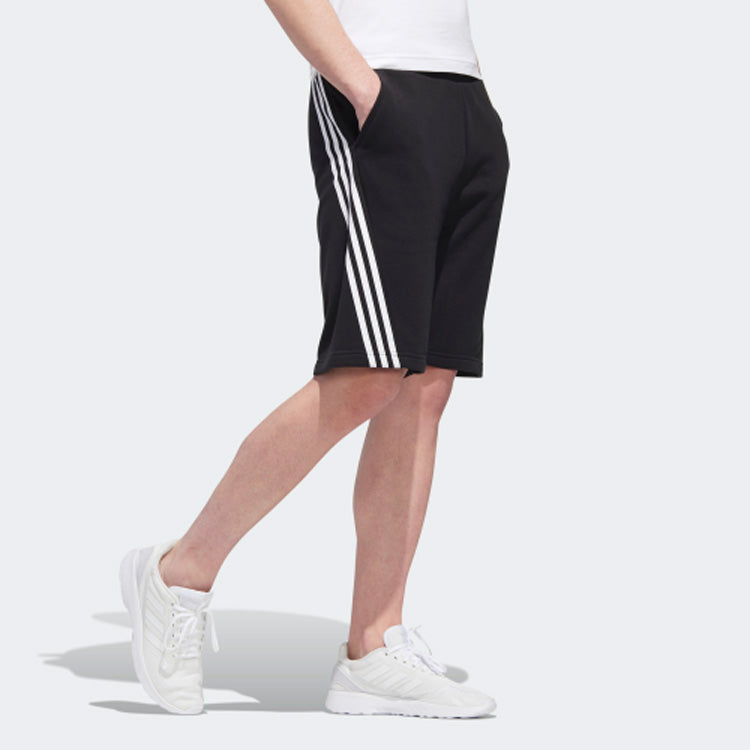 adidas neo Side Stripe Logo Printing Casual Sports Shorts Black GJ6691