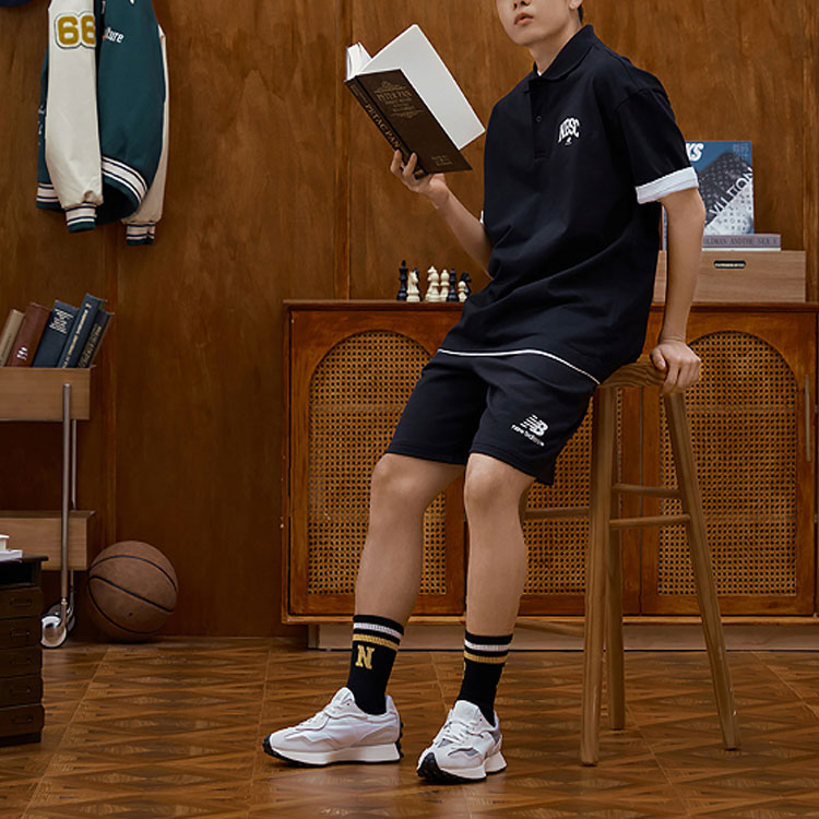 New Balance Classic Polo Tee Asia Sizing 'Black' 5FD25363-BK