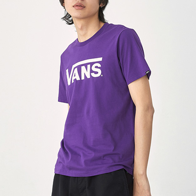 Vans Athleisure Casual Sports Short Sleeve Couple Style Purple VN0A4MM630X