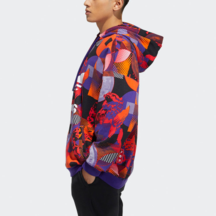 Men's adidas originals Series Cny Casual Sports Hooded Pullover Purple GN5448