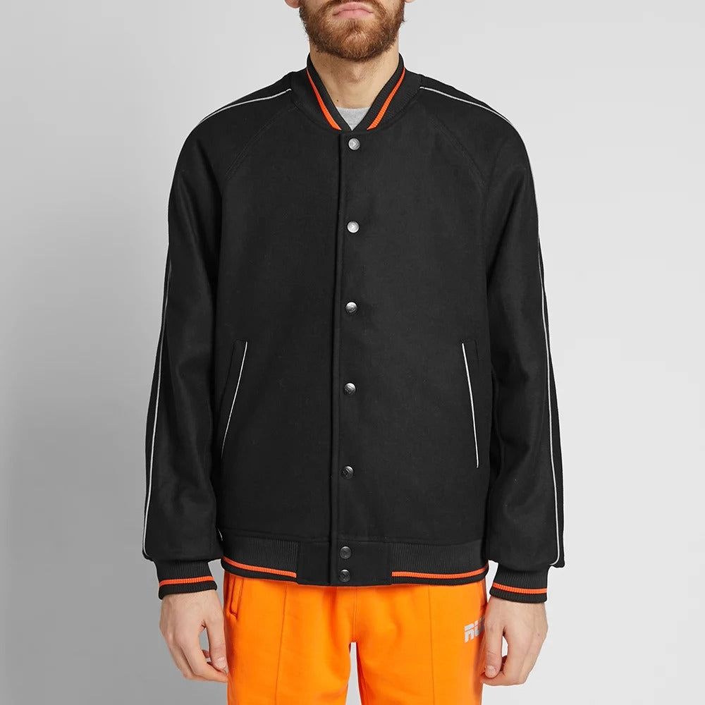 Converse x Vince Staples Insulated Varsity Jacket Asia Sizing 'Black Orange' 10016952-A01