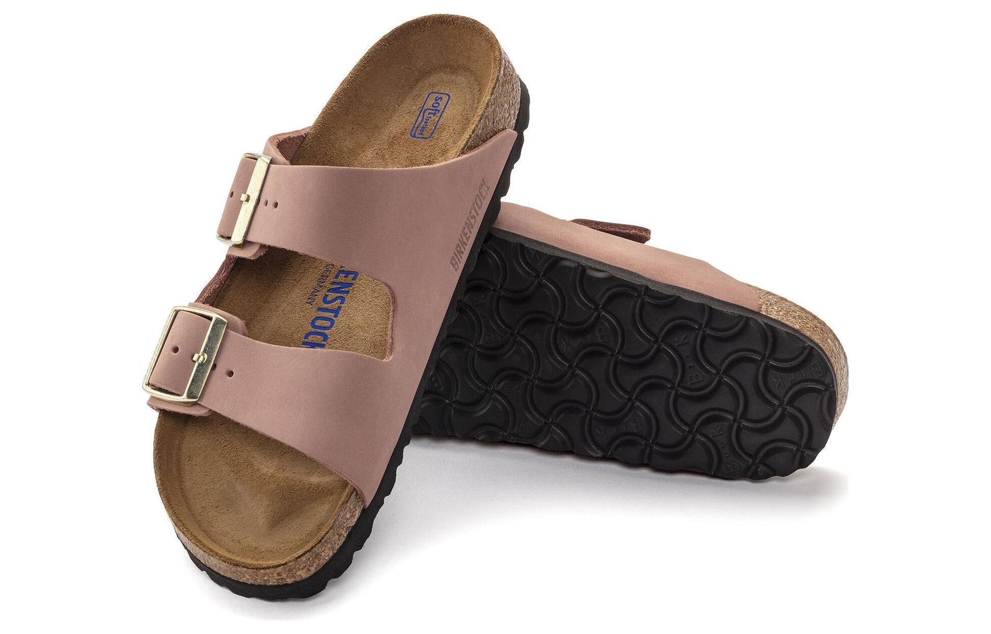 (WMNS) Birkenstock Arizona Soft Footbed Nubuk Leather 'Old Rose' 1024199