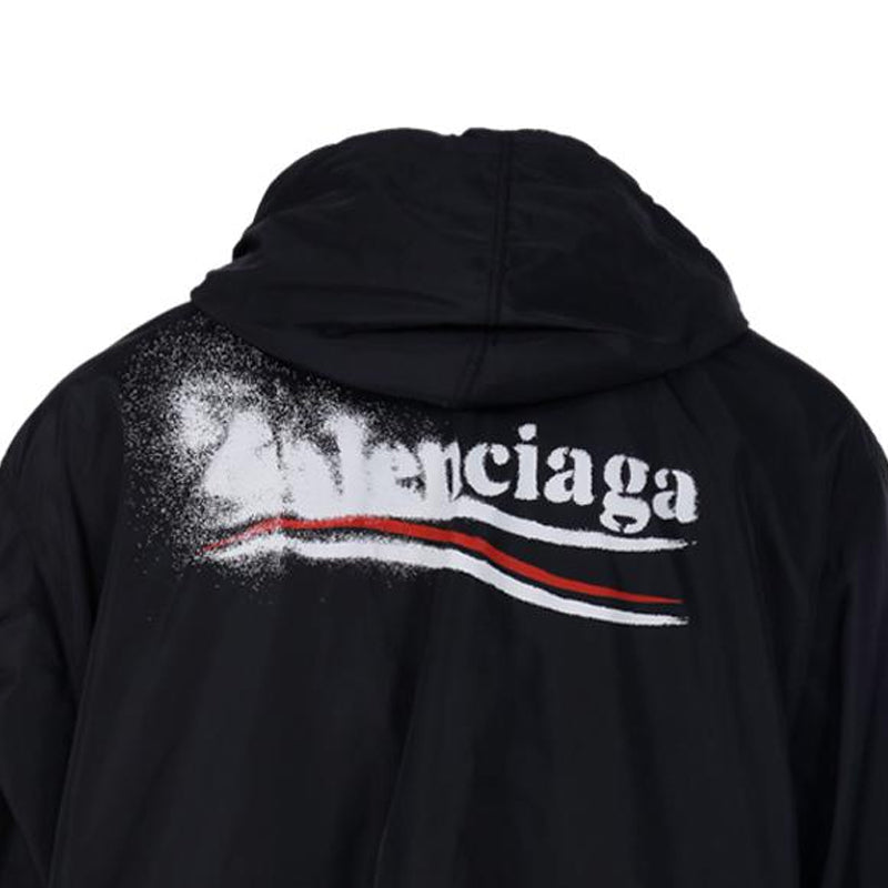 Balenciaga Political Stencil Windbreaker 'Black' 791285TPO061000