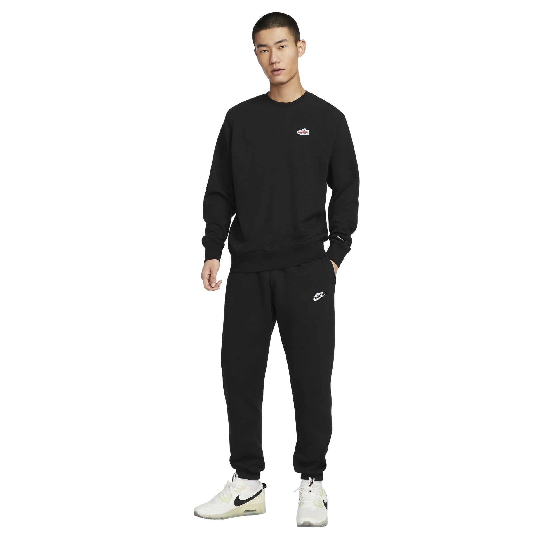Nike French Terry Crew-Neck Sweatshirt 'Black' FZ5203-010