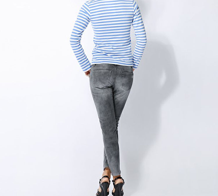 (WMNS) COMME des GARCONS PLAY Striped Long Sleeves Tee 'Blue' AZ-T217-051-1