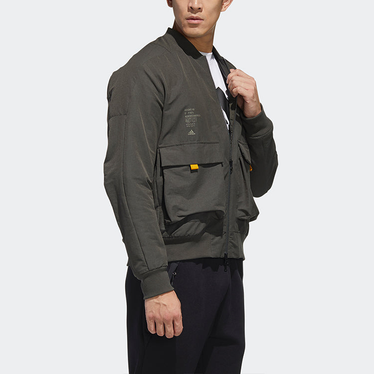 adidas Th Jkt Bomb Fleece Lined Stay Warm Casual Sports Jacket Green GM4405
