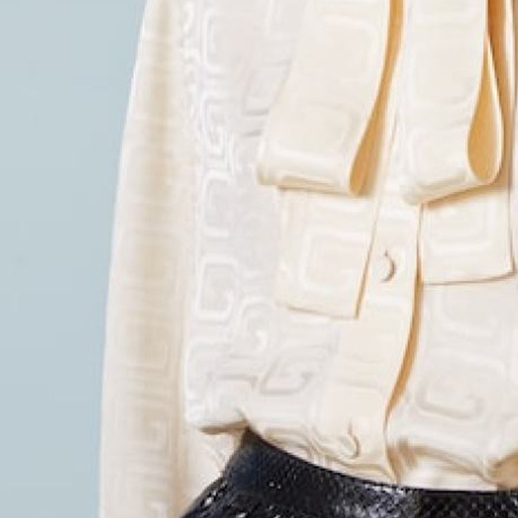 (WMNS) Gucci Squared Interlocking G Silk Shirt 'Ivory' 746912-ZAM5A-9210