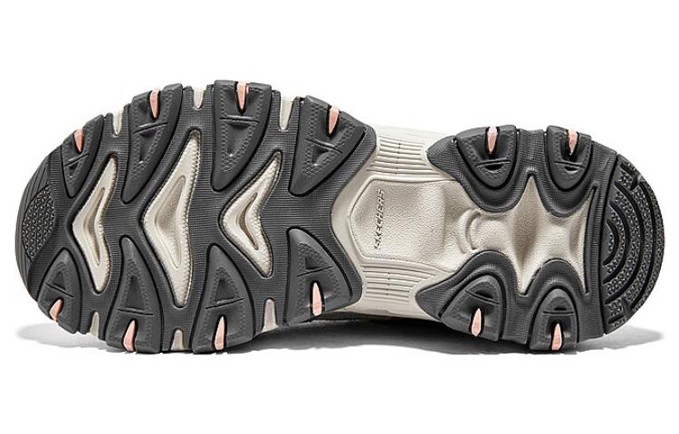 (WMNS) Skechers DLites Training Shoes 'Grey Beige Orange' 180172-NTGY