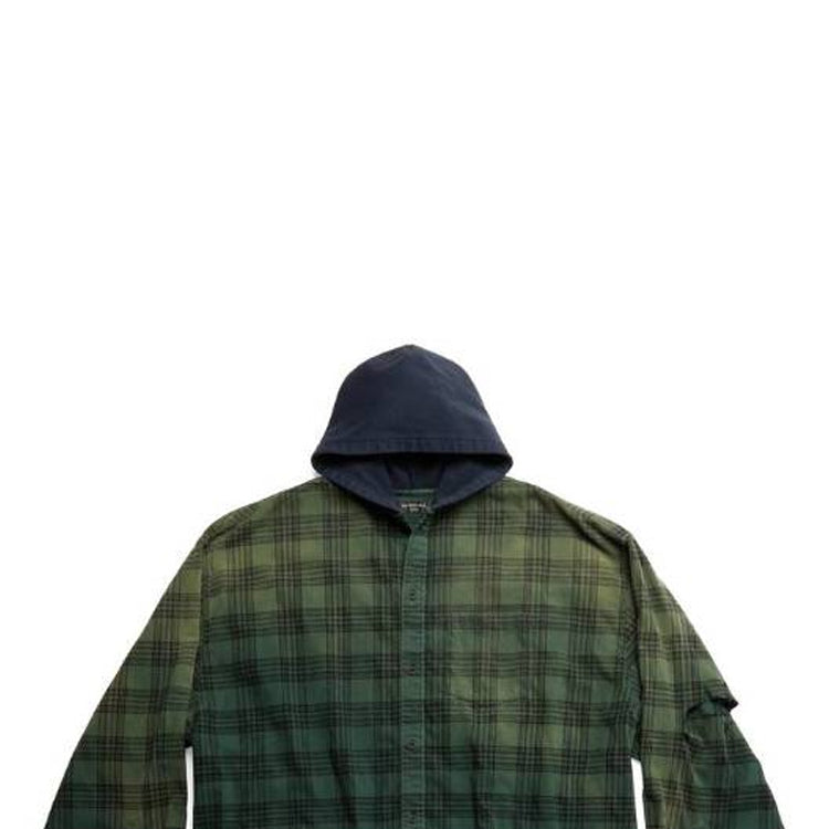 Balenciaga Oversized Hooded Shirt 'Green' 746369TOM213328