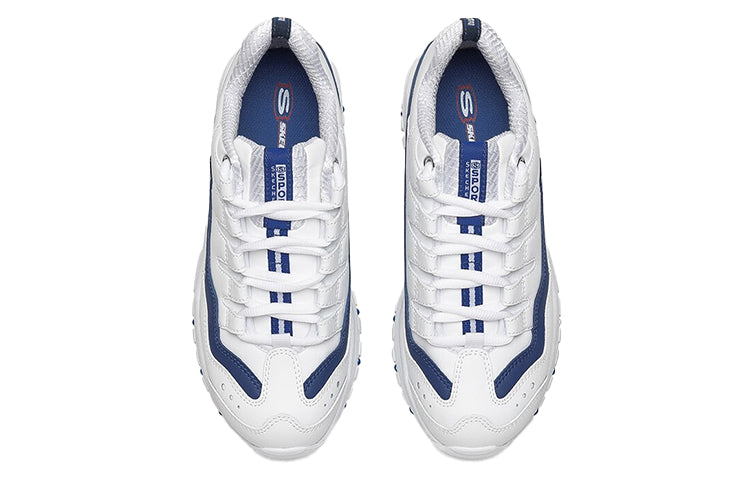 (WMNS) Skechers Energy-Over Joy Low Running Shoes White/Blue 13412-WBLU