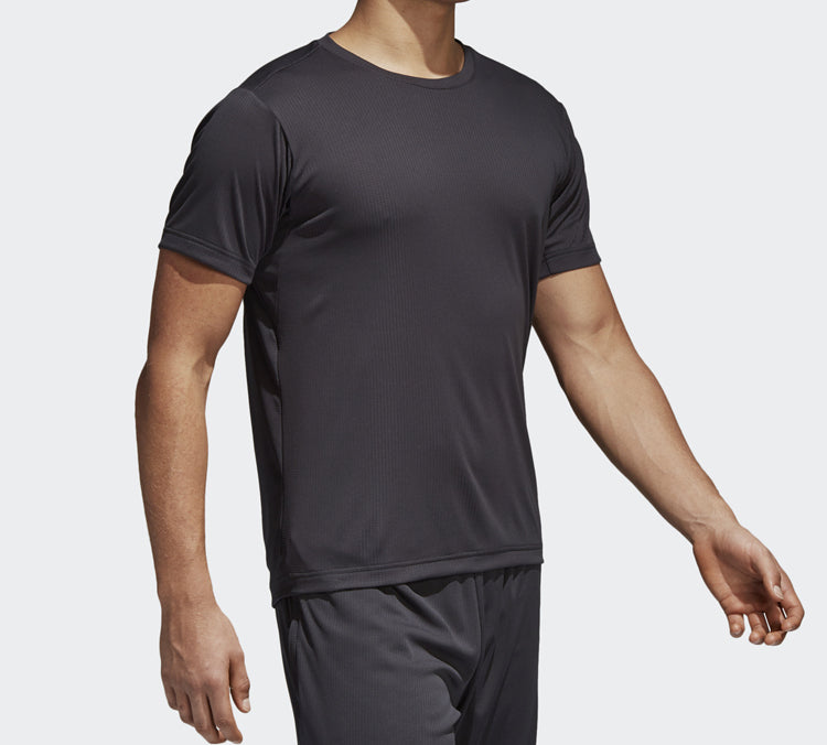 adidas Logo Printing Sports Short Sleeve Black CE0818