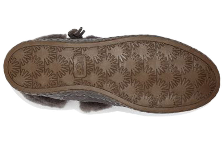 (WMNS) UGG Elowen Fleece Lined Snow Boots Gray 1113593-CHRC
