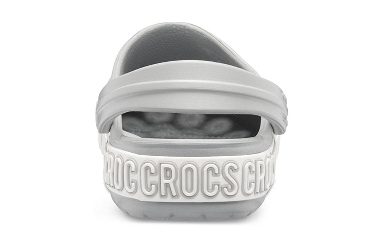 (GS) Crocs Crocband Logo Mania Clogs 'Grey Silver' 205992-00J