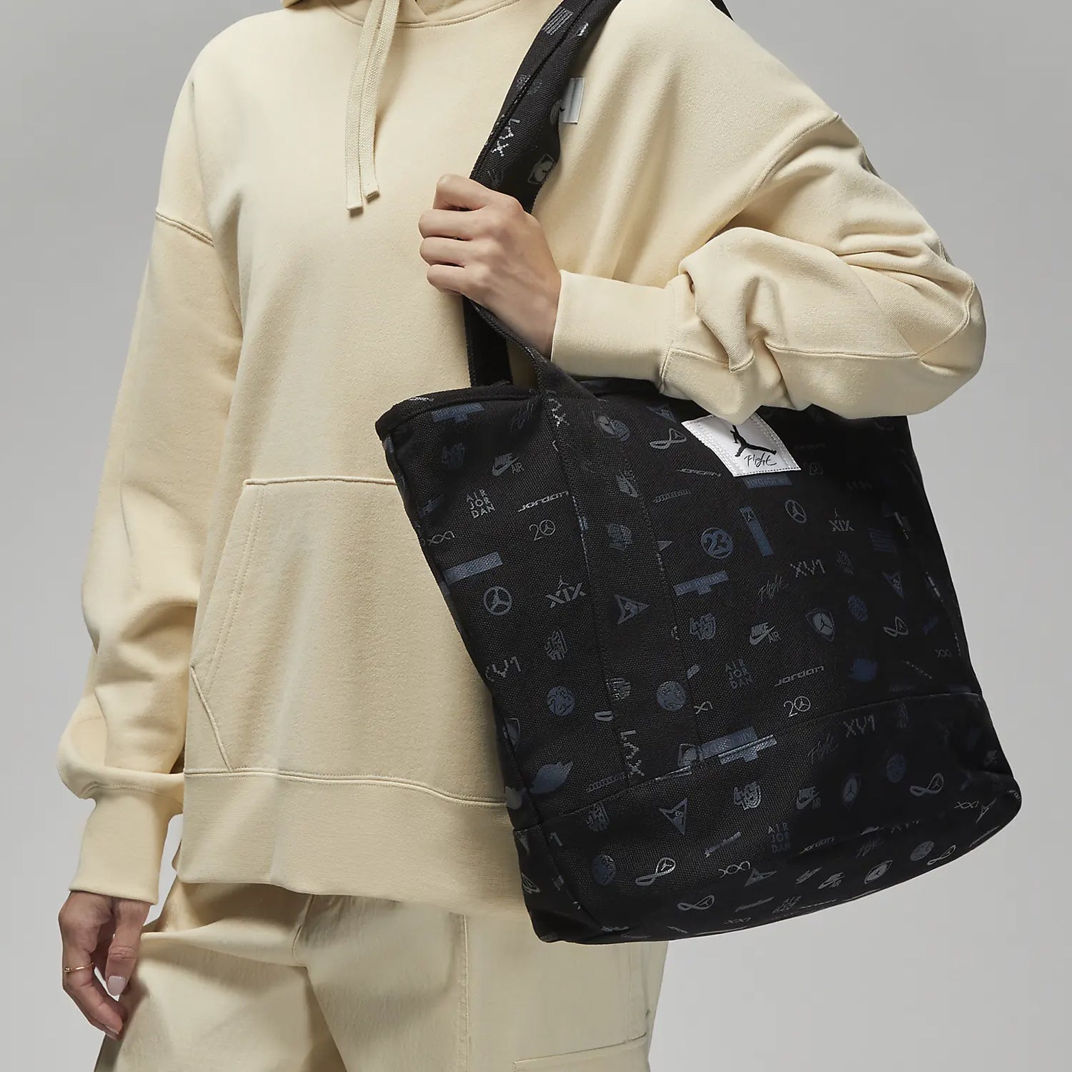 Air Jordan Flight Printed Recycled Cotton Carryall Tote 'Black' WA0785-023