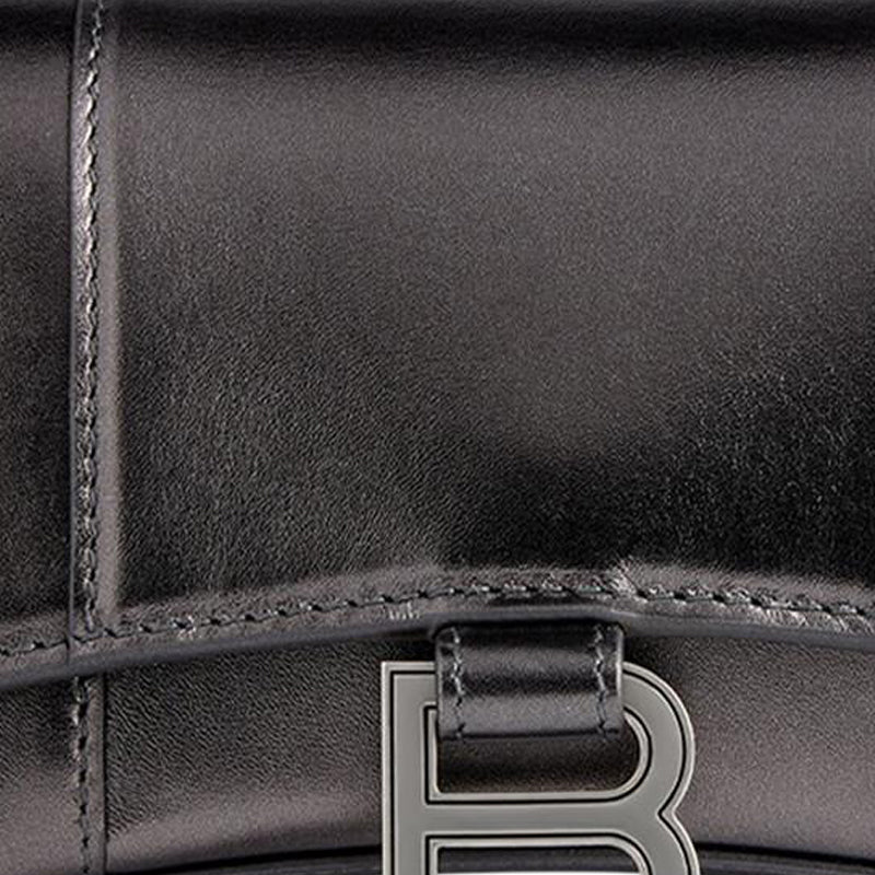 (WMNS) Balenciaga Hourglass Wallet On Chain Metallized 'Grey' 6560502AAVG1314
