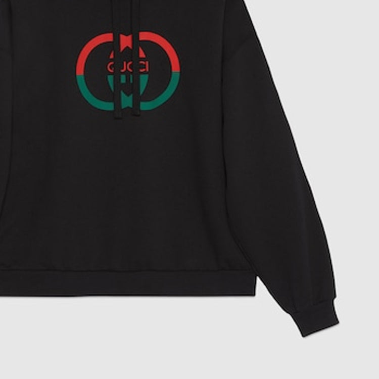 Gucci Cotton Jersey Printed Hooded Sweatshirt 'Black' 721427-XJF5T-1868