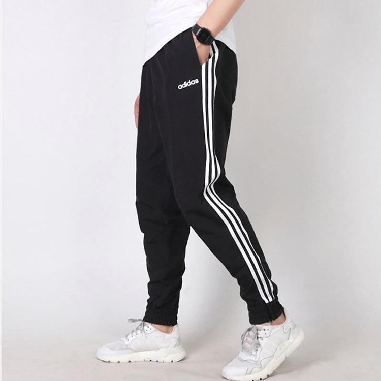 adidas Knitted Sports Loose Long Pants 'Black' DZ8488