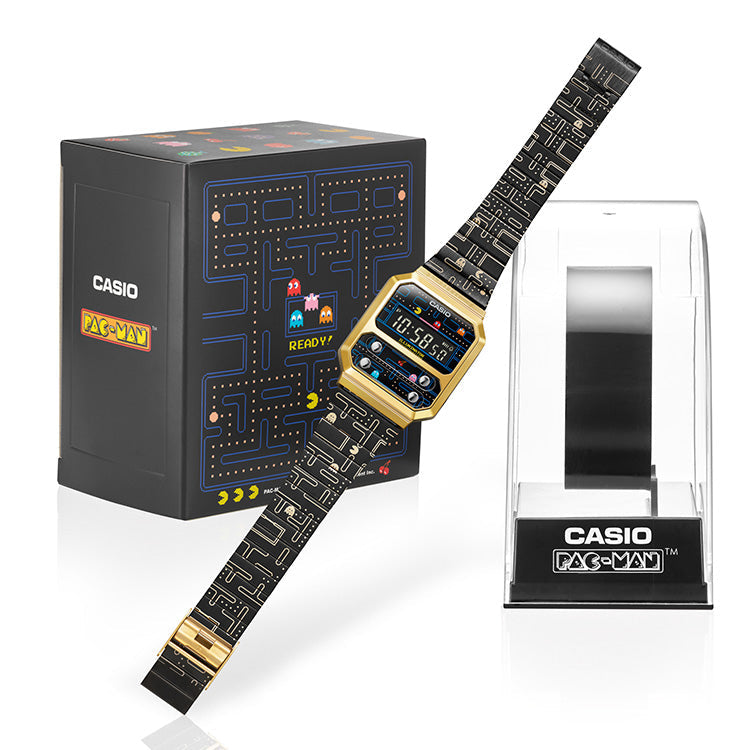 Casio Crossover Digital Cube Watch 'Black Gold Blue' A100WEPC-1BPR-PERSON