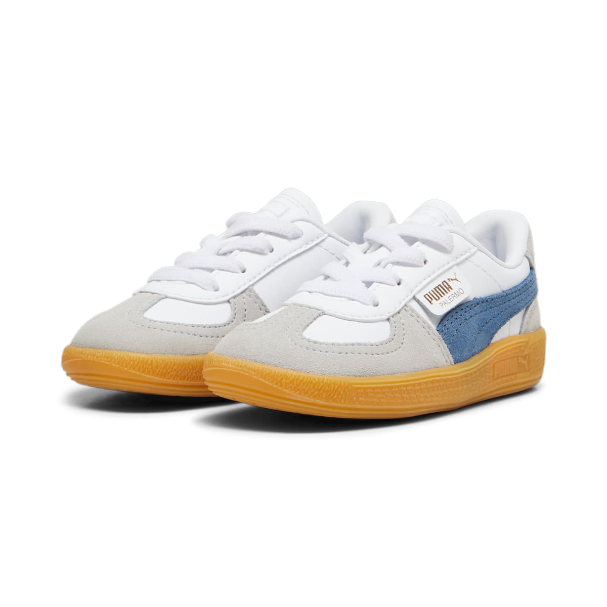 (TD) Puma Palermo Leather 'White Blue Horizon Gum' 397277-04