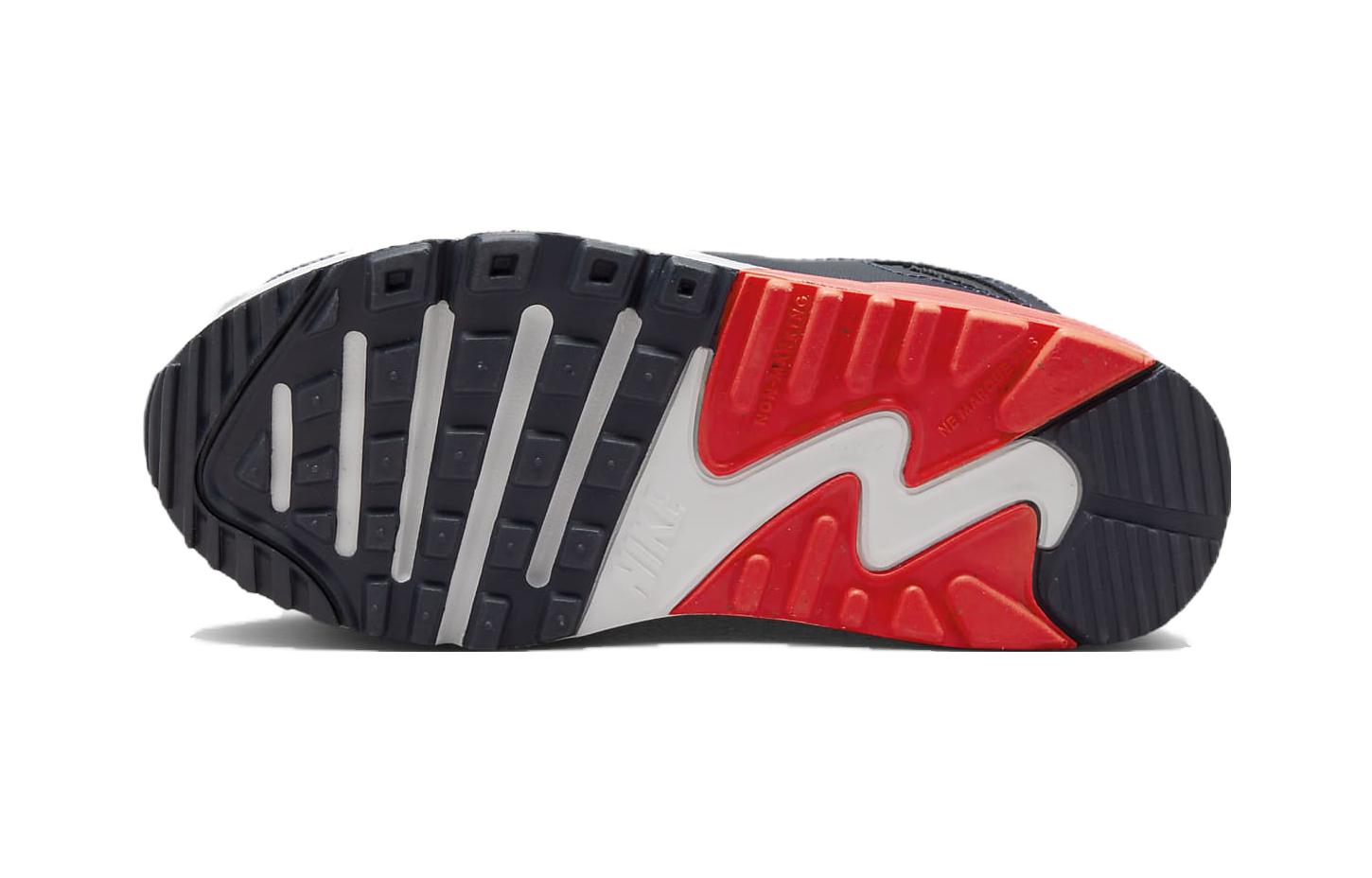 (PS) Nike Air Max 90 'Grey Bright Crimson' CD6867-021