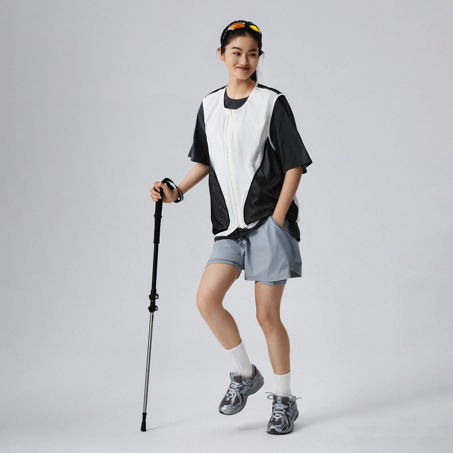 New Balance NB Logo 2 In 1 Short Asia Sizing 'Grey' NVE25121-GR