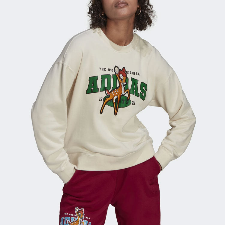 (WMNS) adidas Originals x Disney Bambi Pullover Sweatshirt 'Creamy White' HD2754