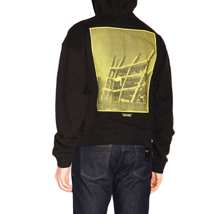 Men's Off-White Back Printing Long Sleeves Black OMBB03-7E19E3-0008