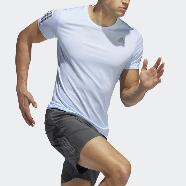 adidas Rs Cooler Ss M Running Sports Short Sleeve Blue DZ7253