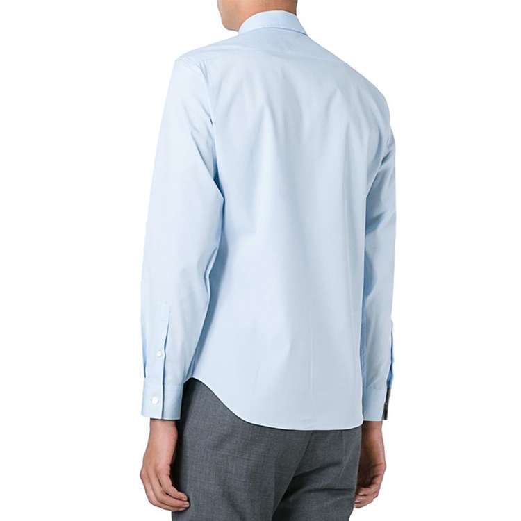 Men's Burberry Cotton Classic Long Sleeves Shirt Blue 39911601