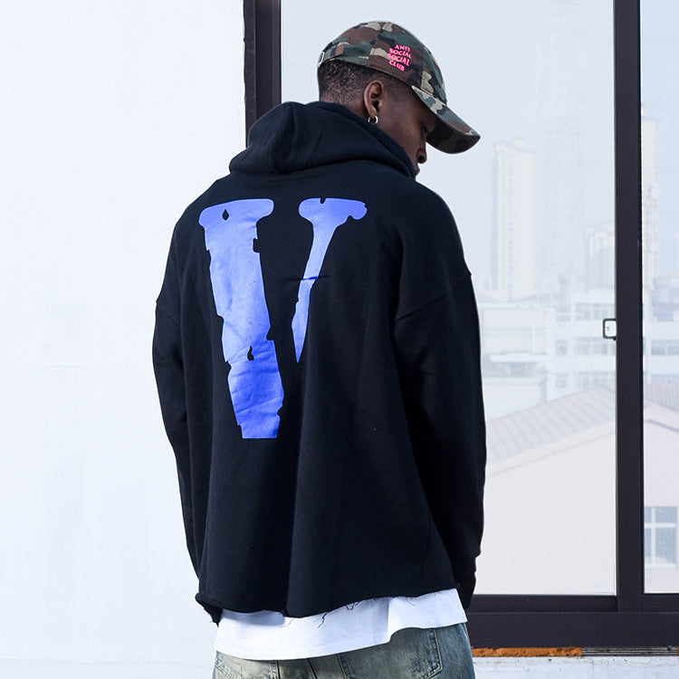 VLONE Staple Classic Printing Back Large Logo Couple Style Black Blue 6941240931966