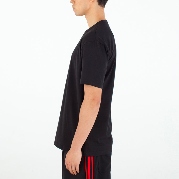 Y-3 Contrasting Colors Logo Printing Loose Short Sleeve Unisex Black GM5898