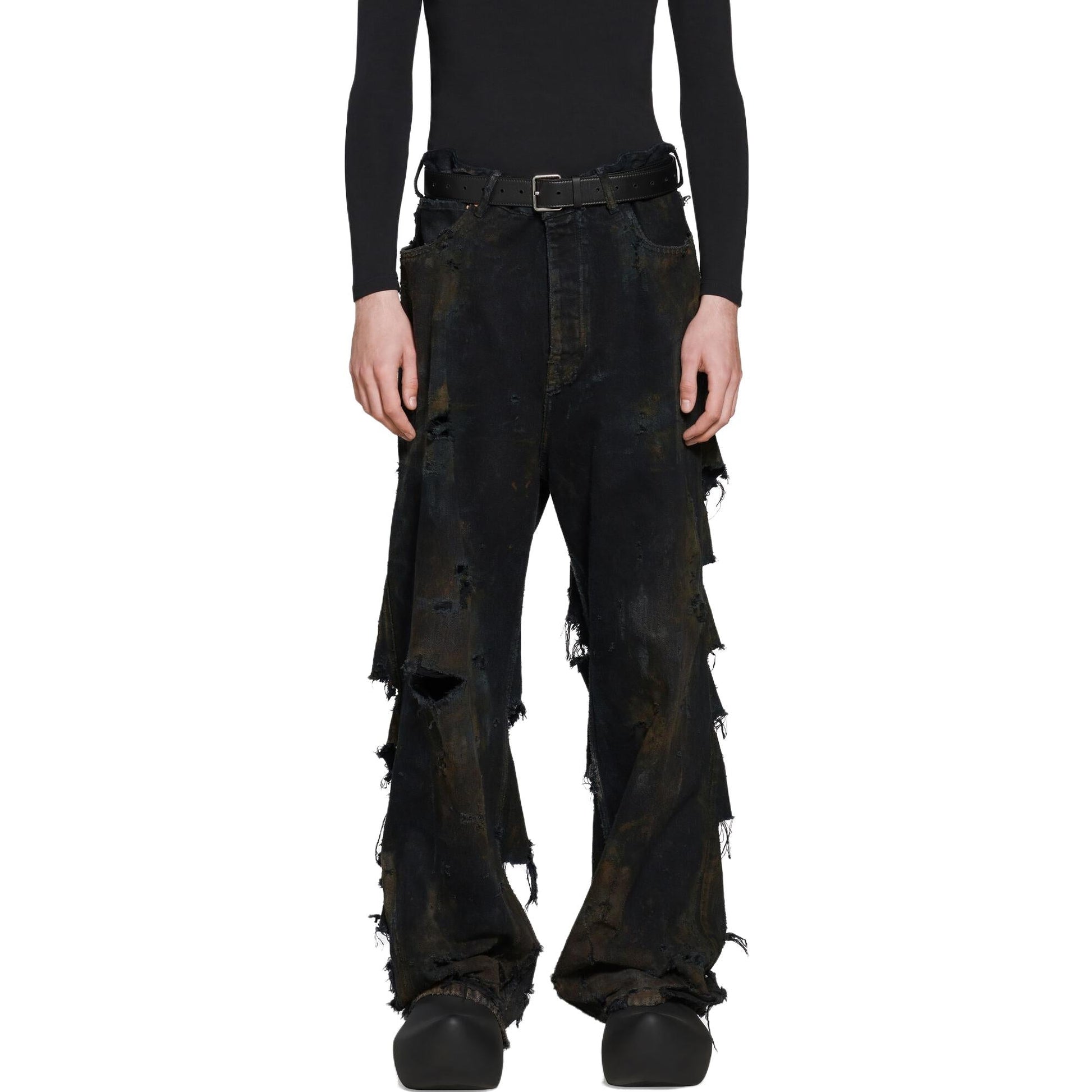Balenciaga Super Destroyed Baggy Pants 'Black' 745248TBP471363
