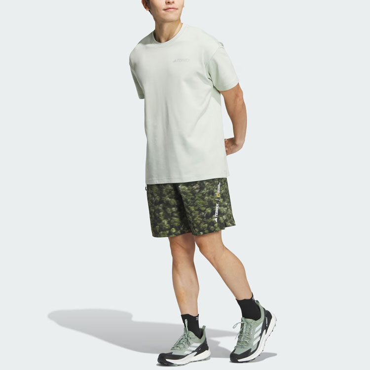 adidas X National Geographic Graphic T-Shirt Asia Sizing 'White' IS9513