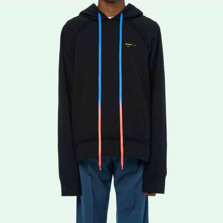 Off-White Arrow Gradient Drawstring Loose Fit Black OMBB057F19E300101060