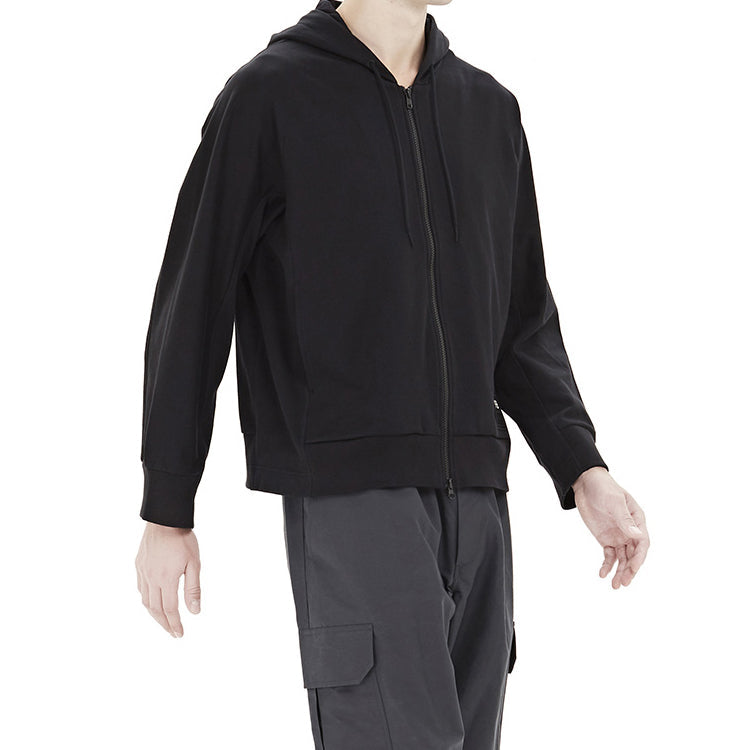 Men's Y-3 Solid Color Loose Casual Zipper Black FJ0438